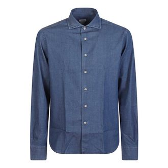Orian Casual Shirts, male, Blue, Size: 3XL Long Sleeve Slim Shirt