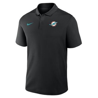 Nike Miami Dolphins Logo Victory Nike Mens Dri-FIT NFL Polo in Black | 035800A9P-R0T