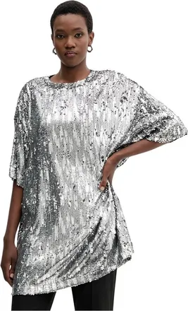 Aniye By Tops, Dames, Grijs, M, Polyester, Sequin T-shirt