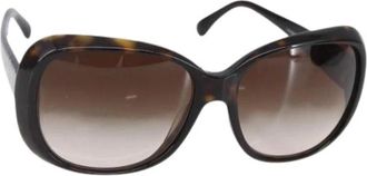 Chanel Pre-owned Accessories, female, Brown, Size: ONE SIZE Pre-owned Plastic Sunglasses