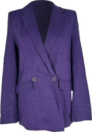 Galvan London Boyfriend Blazer in Purple Viscose