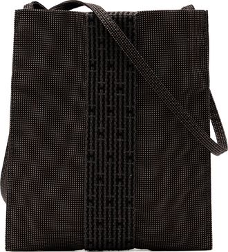 Herm&egrave;s Pre-owned Womens Canvas Herline Pochette - Dark Grey Textile - One Size
