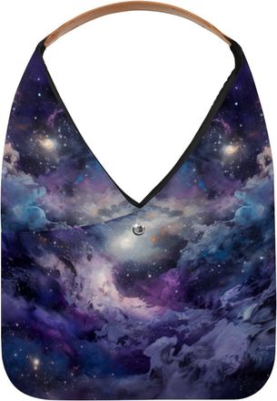 Generic Mystery Mesmerizing Universe Starry Sky Reusable Lightweight Grocery Bags - Foldable Into Compact Pouch, Washable & Sturdy, Multipurpose for Shopping 