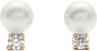 Kate Spade New York Imitation Pearl and Cubic Zirconia Stud Earrings in Cream Multi at Nordstrom