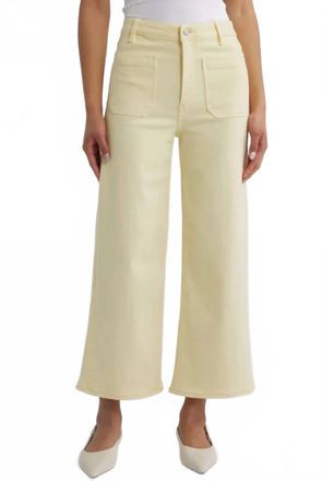 Frame Denim Anchor Wide Leg Pant In Lemon