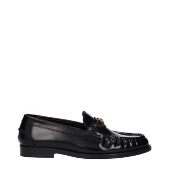 Versace Damens Schwarze Leder-Loafer