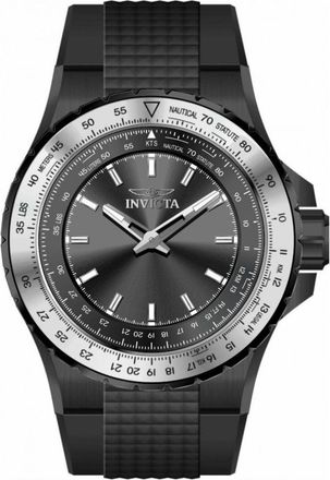 Invicta Aviator 49651 Heren Horloge - Quartz Uurwerk - Roestvrij Staal met grijze Wijzerplaat - 50mm
