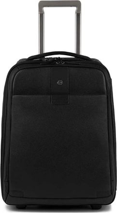Piquadro Ultra Slim 4-Wiel Unisex Cabin Trolley - Dames - Handbagage koffer - Zwart - ONE Size - Koffers