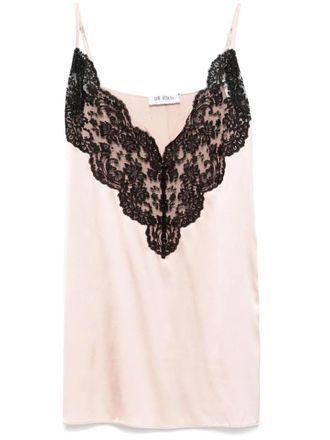 The Attico Mini Dress With Lace Inserts