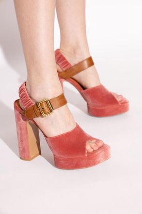 Chlo&eacute; Platform Sandals Aria, Womens, Pink