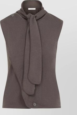 Christophe Lemaire asymmetric sleeveless fine-knit vest