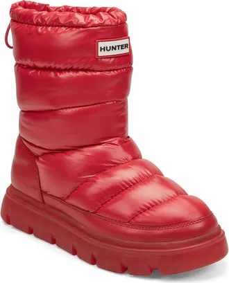 Hunter Maribels Waterproof Snow Boot in Red at Nordstrom, Size 11