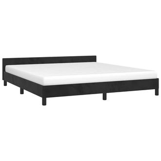 vidaXL Estructura De Cama Sin Colch&oacute;n Terciopelo Negro 160x200 Cm Vidaxl