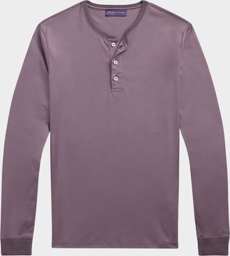 Ralph Lauren Purple Label Mens Interlock Henley Shirt