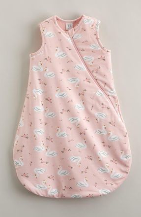 Nordstrom Cozy Wearable Blanket in Pink Lotus Swan Bouquet at Nordstrom, Size 0-6 M