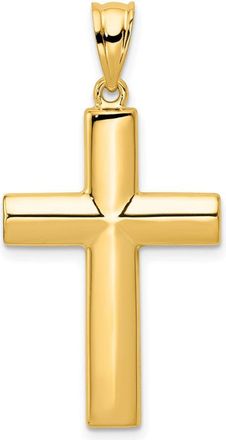 Diamond2Deal 14k Gold Hollow Cross Pendant