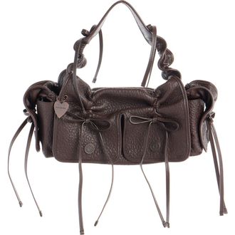 Acne Studios Multipocket Big Grainy Leather Shoulder Bag in Chocolate Brown at Nordstrom