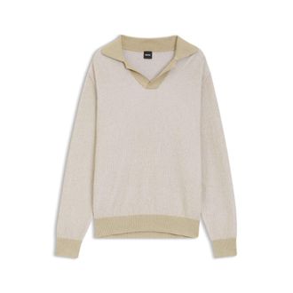 BOSS Johnny-collar sweater in a cotton blend