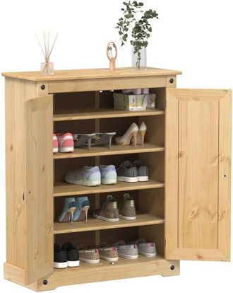 vidaXL Scarpiera Corona 86x38,5x108 cm in Legno Massello di Pino - Vidaxl