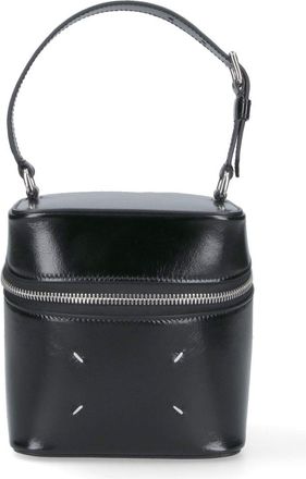 Maison Margiela Structured Black Minimalist Bag With Smooth Finish
