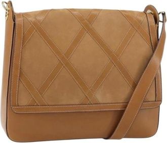 Celine Pre-owned Cross Body Bags, female, Brown, Size: ONE SIZE Pre-owned Suede Crossbody Bag
