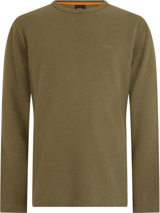 HUGO BOSS Tempesto Long Sleeve T-Shirt - Heren - Longsleeves - Groen - S - Katoen - Tops