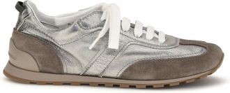 Brunello Cucinelli Silver Lace-up Sneakers