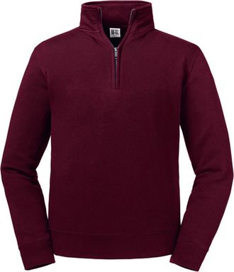 Russell Athletic Russell Heren Authentieke Kwartier Ritssweatshirt (Bourgondi&euml;)