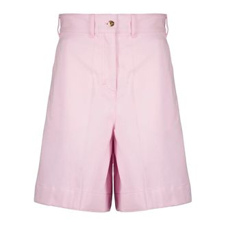 Patou High-Waist Bermuda Shorts - Dames - Korte Broeken - Roze - M - Katoen - Korte Broeken