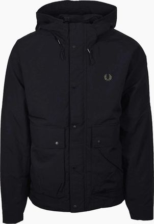 Fred Perry Mens FRED PERRY CROPPED RIPSTOP PARKA BLACK - Size: 42