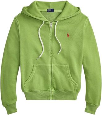 Polo Ralph Lauren Zip-through Sweatshirt - Dames - Vesten met rits - Groen - S - Hoodies & sweatvesten