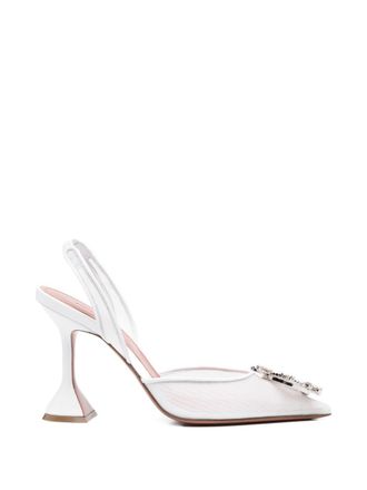 Amina Muaddi Womens With Heel White