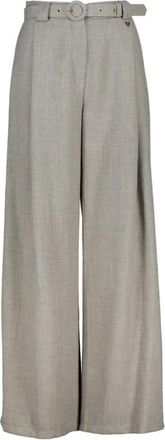 Am&eacute;lie & Am&eacute;lie Cumana Wijde Broek - Dames - Wijde Broeken - Beige - L - Broeken