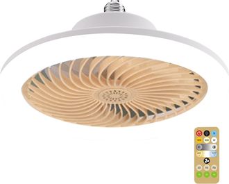 OEM Ventilador De Dormitorio Inteligente Con Control Remoto Led, Modelo Grande, Iluminaci&oacute;n Ambiental Regulable, Base E27, Difusor De Aceites Esenciales, 