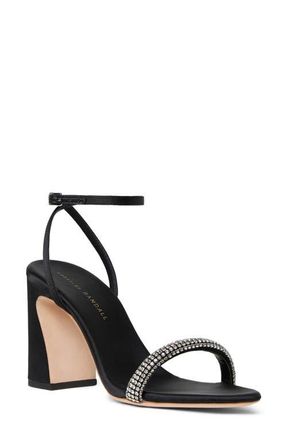 Loeffler Randall Malia Ankle Strap Sandal in Black/Diamond at Nordstrom, Size 11.5