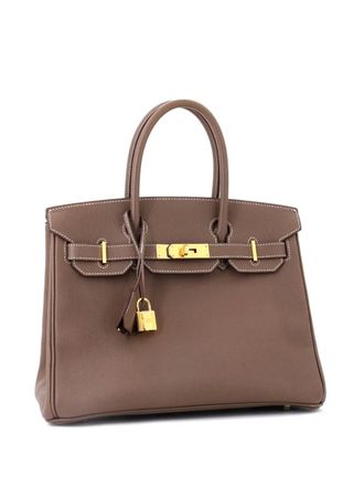 Herm&egrave;s Borsa a tracolla Birkin in pelle Epsom 30 - Grigio