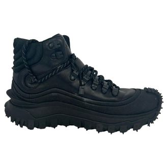 Moncler Moncler Trailgrip High GTX Hoge Sneakers in Zwart Leer