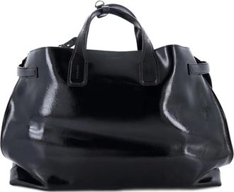 Burberry Banner NM Patent Large tote bag - Zwart