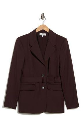 Wayf Belted Blazer in Plum at Nordstrom Rack, Size X-Small
