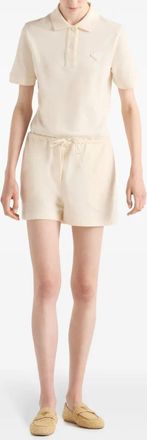 Prada Womens Cotton Shorts - Cream - Size EU 34 (Womens)
