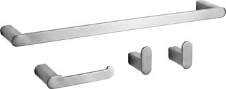 Rea Juego De Perchas Para Ba&ntilde;o Rea Mati Brush Nickel