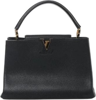 Louis Vuitton Pre-owned Capucines MM - Dames - Vintage Handtas - Zwart - ONE Size - Leer - Vintage