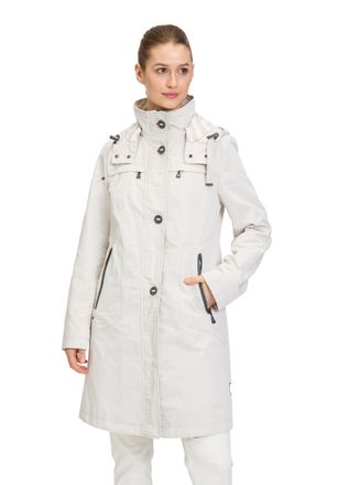 Gil Bret Outdoorjacke GIL BRET, Damen, Gr. 36, grau (wind chime), Obermaterial: 100% Polyester, unifarben, A-Linie lang, gerader Abschluss, Jacken Outdoorjacke