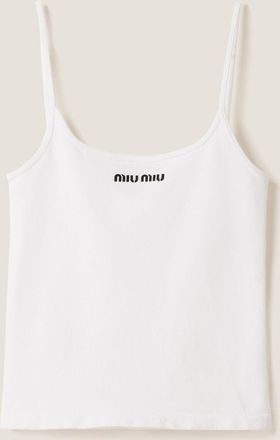 Miu Miu Seamless Top, Woman, White, Size XLXXL
