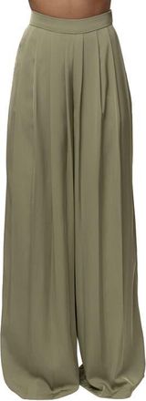 JLUXLABEL Clara Wide Leg Pleated Trousers in Olive at Nordstrom, Size X-Small