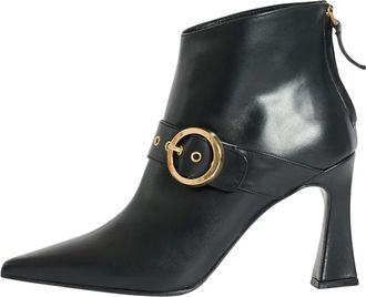 Albano 2921 Ankle Boot - Dames - Laarzen met Hak - Zwart - 40 EU - Leer - Schoenen