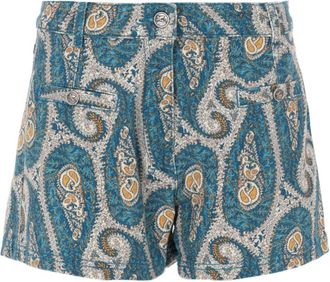 Etro Blue Paisley Shorts