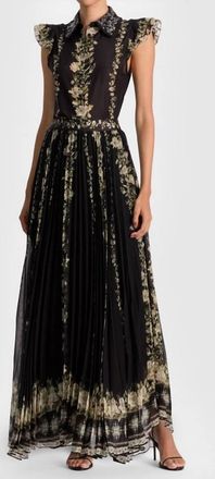 Alice & Olivia Katz Maxi Skirt In Black