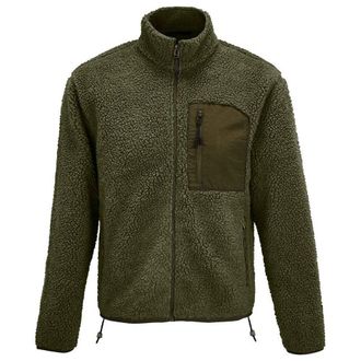 SOLS Unisex Adult Fury Sherpa Fleece Jacket (Army/Dark Army) - Green - Size X-Large