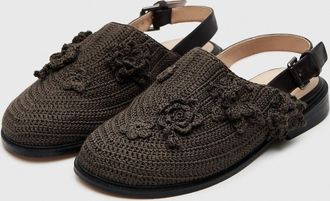 CORDERA Womens Crochet Mule In Brown